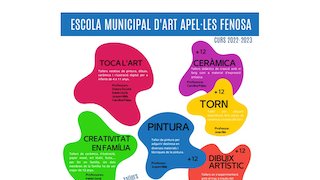 L’Escola Municipal d’Art Apel·les Fenosa oferirà aquest curs més de 170 places i una gran diversitat d’activitats