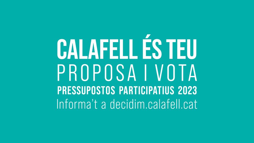 Aquest 16 de setembre comencen les votacions de les propostes finalistes dels pressupostos participatius 2023 de Calafell