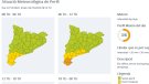 Protecció Civil activa l'alerta del Pla INUNCAT per la previsió de pluges intenses aquesta nit i demà, sobretot a les comarques del sud