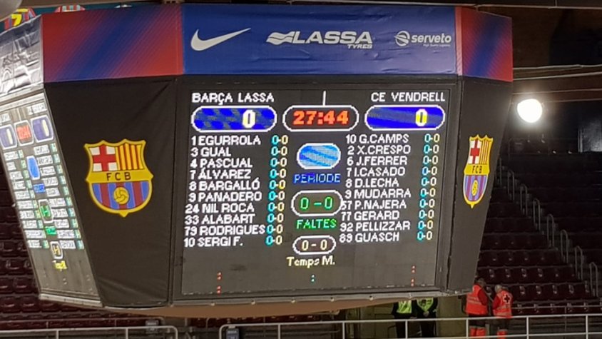 El CE Vendrell perd 4 a 0 al Palau Blaugrana