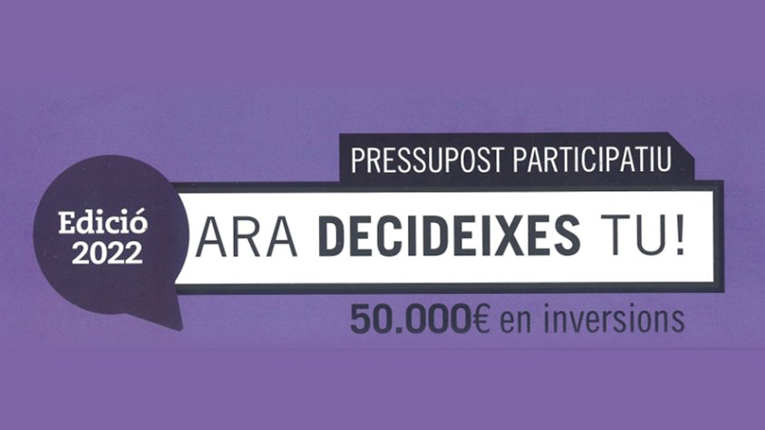 Fins al diumenge 13 de novembre restarà obert el període de recollida de propostes