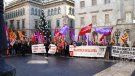 La Marea Blanca, CCOO i UGT reclamen des de Sant Jaume uns pressupostos “dignes” per a la sanitat i la dependència
