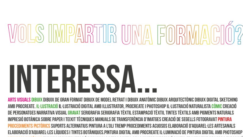 L’Escola per l’Art i la Cultura de la Diputació cerca professionals per a impartir cursos de curta durada arreu de la demarcació