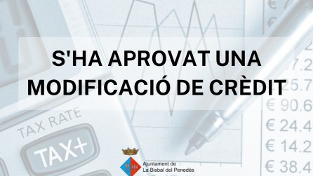 Modificacions de crèdit a la Bisbal del Penedès