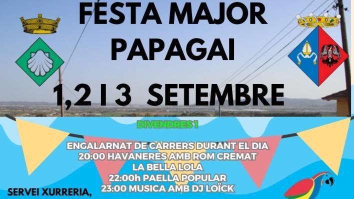 De l’1 al 3 de setembre, Festa Major del Papagai