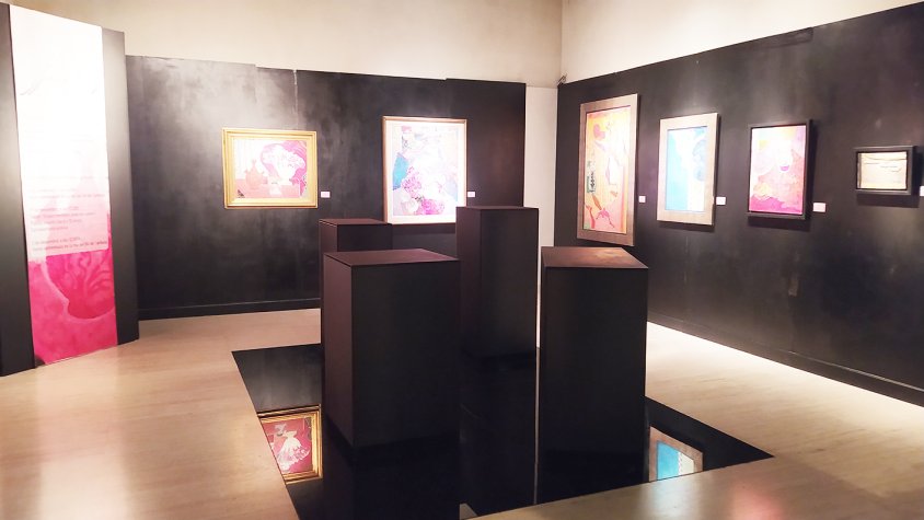 La sala d’exposicions temporals on es mostren gairebé una quarantena de peces