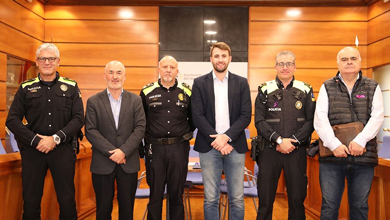 Reunió dels regidors de Seguretat Ciutadana del Vendrell, de Vilanova i la Geltrú i de Vilafranca del Penedès