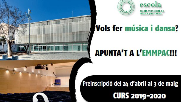L’EMMPAC obre les preinscripcions