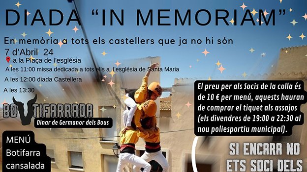La diada se celebrarà el pròxim 7 d'abril a les 12h