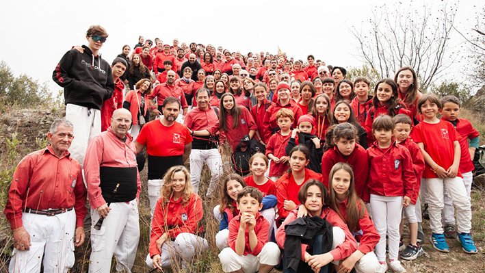 Foto familiar dels Nens del Vendrell durant el vitage a Prada de Conflent