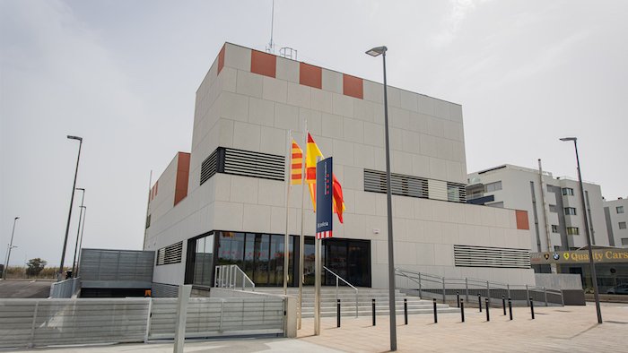 Façana de la nova comissaria dels Mossos d'Esquadra a Torredembarra