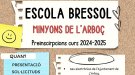Obert el període de preinscripcions a l’Escola Bressol “Minyons” de l’Arboç del 8 al 21 de maig.