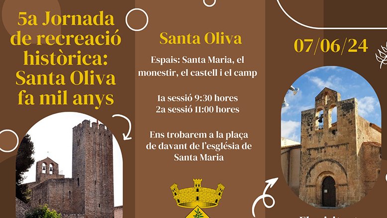 Els alumnes han preparat aquesta recreació, per ensenyar a tot el públic que hi assisteix, com era la vida quotidiana a Santa Oliva fa 1000 anys.