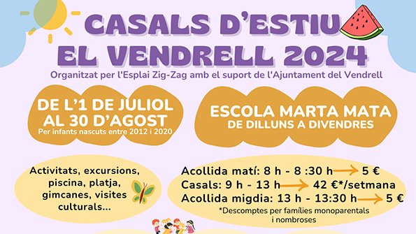 els infants i joves del Vendrell tindran l’oportunitat de participar en activitats del lleure
