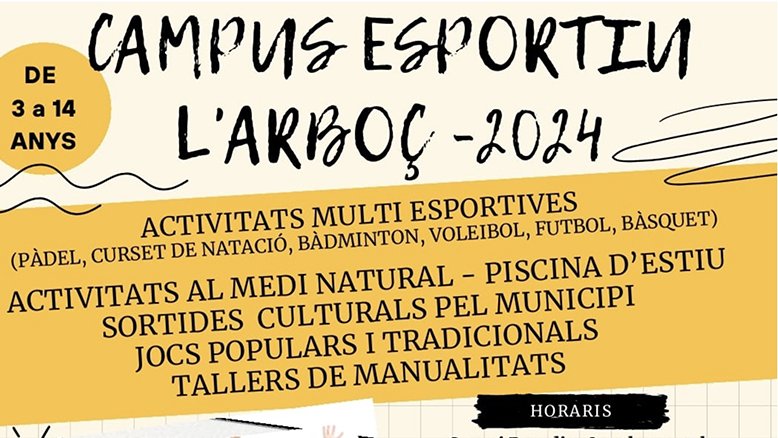 L'activitat va dirigida a dirigit a nens i nenes de 3 a 14 anys