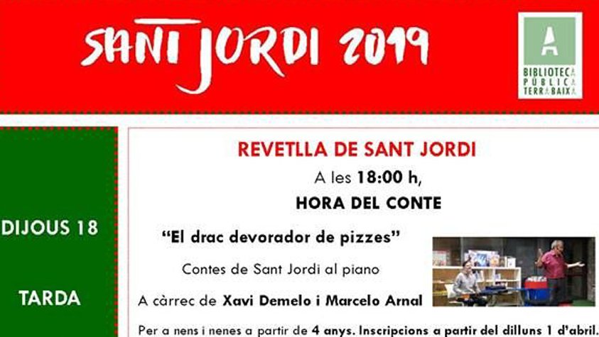 Diada de Sant Jordi a la Biblioteca Pública Terra Baixa del Vendrell 