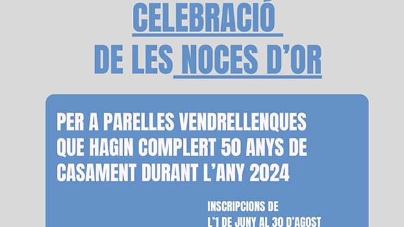 La celebració es farà el 6 d'octubre de 2024