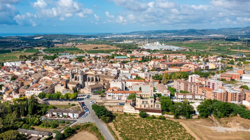 Imatge aèria del municipi de l'Arboç