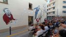 Inaugurat el mural d'Ignasi Blanch en homenatge a Àngel Guimerà