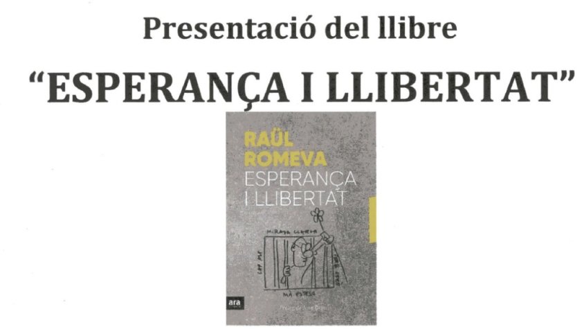 Presentació Llibre “Esperança i llibertat” de Raül Romeva