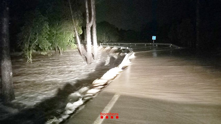 Carreteres s'han vist afectades per les fortes pluges