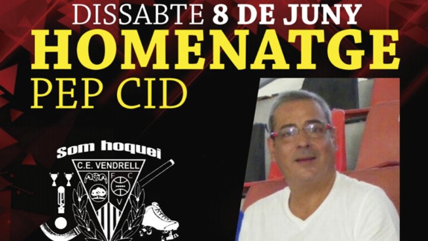 Homenatge a Pep Cid per part de l'hoquei del Club d'Esports Vendrell