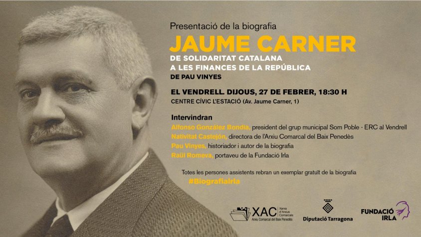 Presentació de la biografia de Jaume Carner al Vendrell