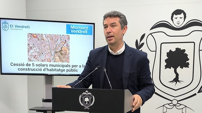 S'adjudiquen 5 solars al Vendrell per tal que la Generalitat de Catalunya els pugui adjudicar a promotors per a la construcció d'habitatges