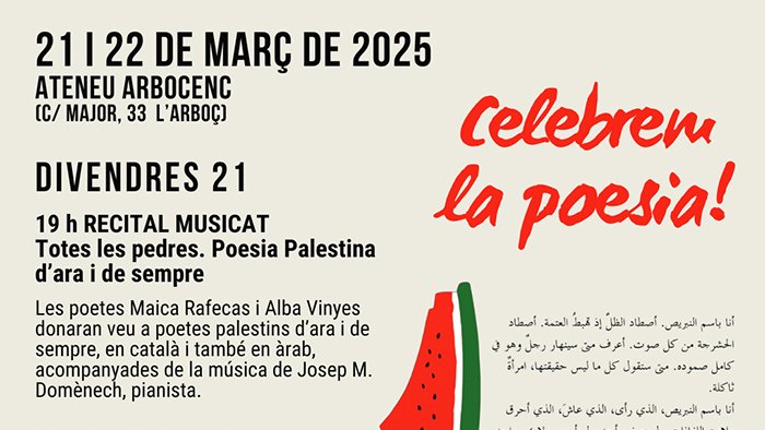 L'Ateneu Arbocenc celebra el Dia Mundial de la Poesia