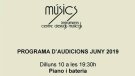 Informació audicions juny 2019