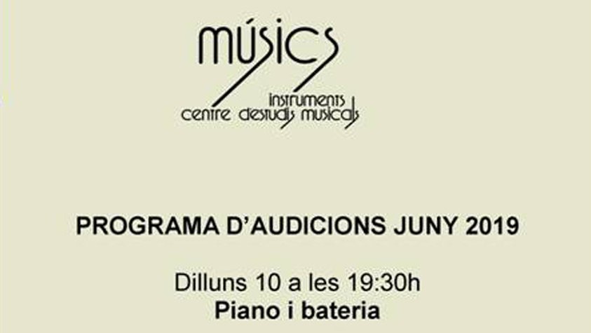 Informació audicions juny 2019