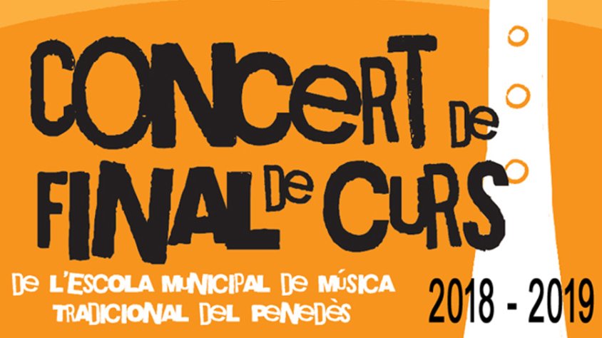 Cartell promocional del concert de final de curs 18-19.
