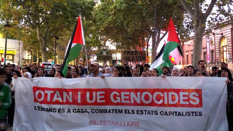 El Vendrell acull una manifestació en suport a Palestina amb centenars d'assistents