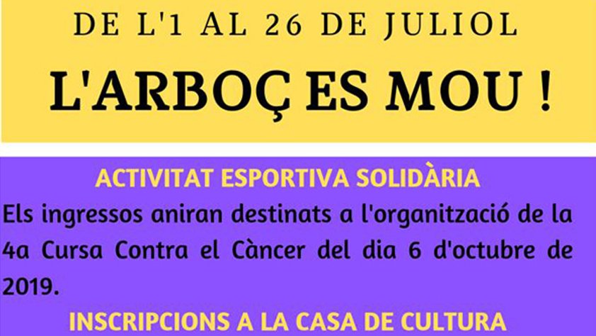 Cartell de les activitats.