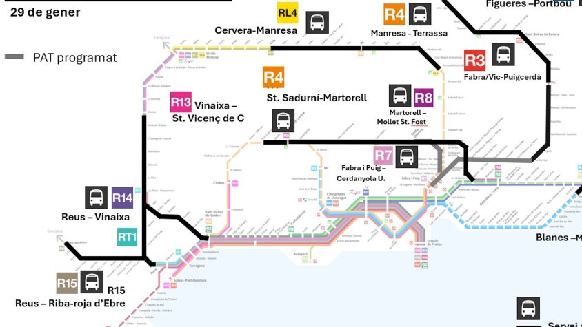 Rodalies inicia la jornada amb retards que poden superar la mitja hora a l'R11 i els regionals del sud