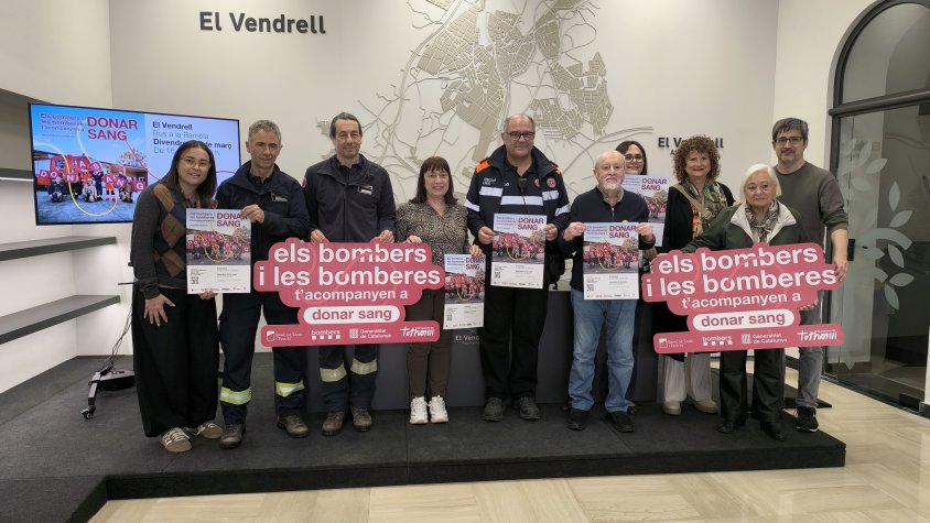 El Vendrell se suma a la campanya anual dels Bombers i Bomberes de la Generalitat de Catalunya de suport al Banc de Sang