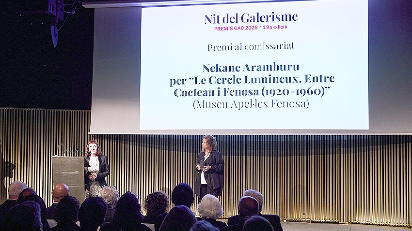 Nekane Aramburu del Museu Apel·les Fenosa guardonada als premis GAC 2026 en La Nit del Galerisme