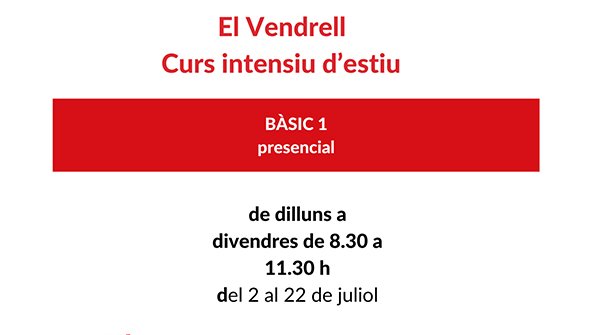 El Vendrell acollirà un curs presencial de català durant el mes de juliol