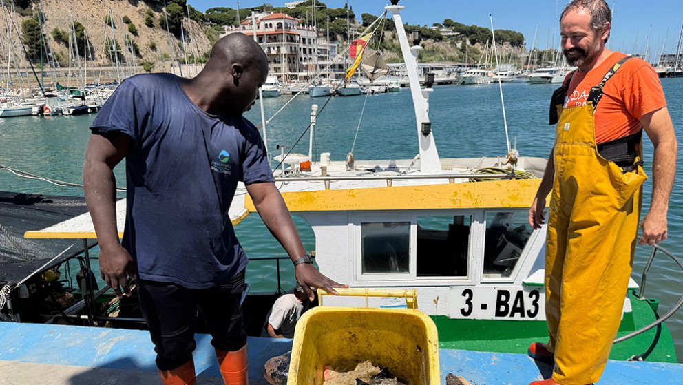 Els pescadors catalans van retirar l’any passat 122.000 litres de brossa marina, nou rècord del projecte Pesca Neta