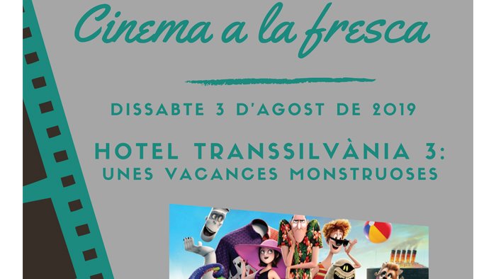 Dissabte de cinema infantil a la fresca amb la pel.lícula Hotel Transilvània 3